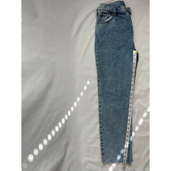 Pacsun High Rise Straight Light Wash Jeans Vintage Retro Sze 28 Rigid Button Fly - Picture 12 of 12